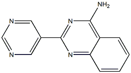 4-Amino-2-(5-pyrimidyl)quinazoline 化学構造式