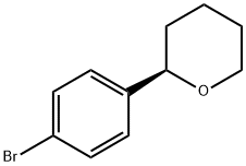 (R)-2-(4-bromophenyl)tetrahydro-2H-pyran Structure