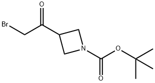tert-butyl 3-(2-bromoacetyl)azetidine-1-carboxylate Struktur