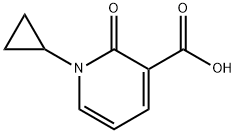 1-cyclopropyl-2-oxo-1,2-dihydropyridine-3-carboxylic acid Struktur