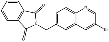 1H-Isoindole-1,3(2H)-dione, 2-[(3-bromo-6-quinolinyl)methyl]- Struktur