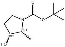 tert-butyl (2R,3R)-3-hydroxy-2-methylpyrrolidine-1-carboxylate Structure