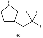 3-(2,2,2-trifluoroethyl)pyrrolidine hydrochloride 化学構造式