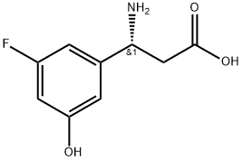 (3R)-3-AMINO-3-(5-FLUORO-3-HYDROXYPHENYL)PROPANOIC ACID,1269797-02-5,结构式