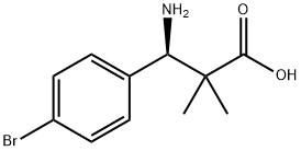 (3R)-3-AMINO-3-(4-BROMOPHENYL)-2,2-DIMETHYLPROPANOIC ACID 结构式