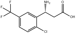 (3R)-3-AMINO-3-[2-CHLORO-5-(TRIFLUOROMETHYL)PHENYL]PROPANOIC ACID 结构式