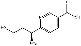 6-((1S)-1-AMINO-3-HYDROXYPROPYL)PYRIDINE-3-CARBOXYLIC ACID Structure