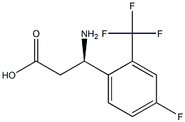 (3R)-3-AMINO-3-[4-FLUORO-2-(TRIFLUOROMETHYL)PHENYL]PROPANOIC ACID Struktur