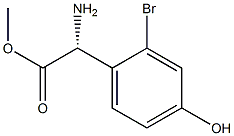 METHYL (2R)-2-AMINO-2-(2-BROMO-4-HYDROXYPHENYL)ACETATE Struktur