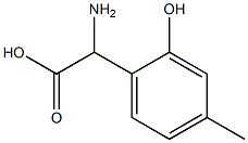 2-AMINO-2-(2-HYDROXY-4-METHYLPHENYL)ACETIC ACID Structure