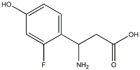 3-AMINO-3-(2-FLUORO-4-HYDROXYPHENYL)PROPANOIC ACID 结构式