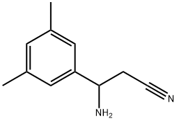 3-AMINO-3-(3,5-DIMETHYLPHENYL)PROPANENITRILE Structure