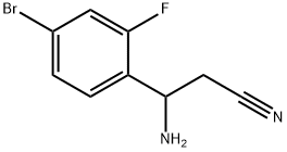 3-AMINO-3-(4-BROMO-2-FLUOROPHENYL)PROPANENITRILE Struktur