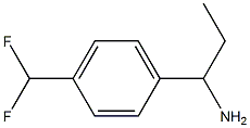 1-[4-(DIFLUOROMETHYL)PHENYL]PROPAN-1-AMINE,1270465-14-9,结构式