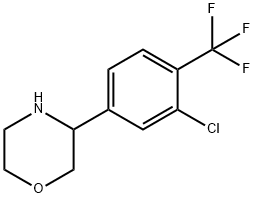 3-[3-CHLORO-4-(TRIFLUOROMETHYL)PHENYL]MORPHOLINE 结构式