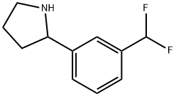 2-[3-(DIFLUOROMETHYL)PHENYL]PYRROLIDINE,1270481-95-2,结构式