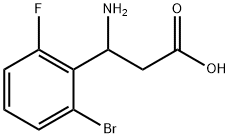 3-AMINO-3-(2-BROMO-6-FLUOROPHENYL)PROPANOIC ACID 结构式