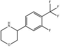 3-[3-FLUORO-4-(TRIFLUOROMETHYL)PHENYL]MORPHOLINE,1270554-85-2,结构式