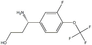 (3S)-3-AMINO-3-[3-FLUORO-4-(TRIFLUOROMETHOXY)PHENYL]PROPAN-1-OL 结构式