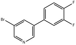 3-Bromo-5-(3, 4-difluorophenyl)pyridine Structure