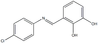 3-{[(4-chlorophenyl)imino]methyl}-1,2-benzenediol,1280593-92-1,结构式