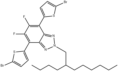 2H-Benzotriazole, 4,7-bis(5-bromo-2-thienyl)-2-(2-butyloctyl)-5,6-difluoro- Struktur