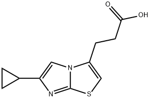 3-{6-cyclopropylimidazo[2,1-b][1,3]thiazol-3-yl}propanoic acid Structure
