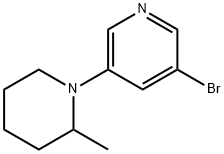 3-Bromo-5-(2-methylpiperidin-1-yl)pyridine 结构式