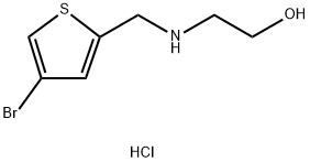 2-{[(4-bromothiophen-2-yl)methyl]amino}ethan-1-ol hydrochloride Struktur