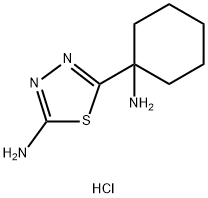 5-(1-氨基环己基)-1,3,4-噻二唑-2-胺盐酸盐,1293924-34-1,结构式