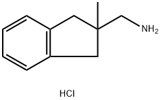 (2-methyl-2,3-dihydro-1H-inden-2-yl)methanamine hydrochloride 化学構造式