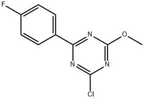 2-Chloro-4-(4-fluorophenyl)-6-methoxy-1,3,5-triazine Structure