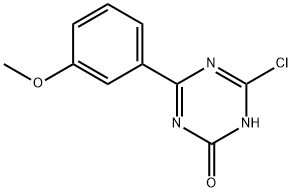 2-Chloro-4-(3-methoxyphenyl)-6-hydroxy-1,3,5-triazine Struktur