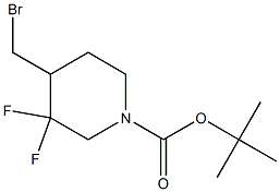 tert-butyl 4-(bromomethyl)-3,3-difluoropiperidine-1-carboxylate Struktur