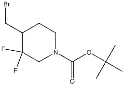 tert-butyl 4-(bromomethyl)-3,3-difluoropiperidine-1-carboxylate 结构式