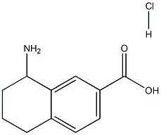 8-氨基-5,6,7,8-四氢化萘-2-羧酸盐酸盐,130532-64-8,结构式