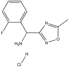 (2-fluorophenyl)(5-methyl-1,2,4-oxadiazol-3-yl)methanamine hydrochloride Structure