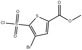 4-溴-5-(氯磺酰基)噻吩-2-甲酸甲酯, 1306606-67-6, 结构式