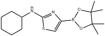 2-CYCLOHEXYLAMINOTHIAZOLE-4-BORONIC ACID PINACOL ESTER Structure