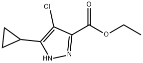 ethyl 4-chloro-3-cyclopropyl-1H-pyrazole-5-carboxylate Struktur