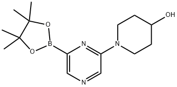 6-(4-HYDROXYPIPERIDIN-1-YL)PYRAZINE-2-BORONIC ACID PINACOL ESTER Structure