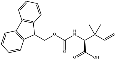 (S)-2-((((9H-芴-9-基)甲氧基)羰基)氨基)-3,3-二甲基戊-4-烯酸,1310680-41-1,结构式