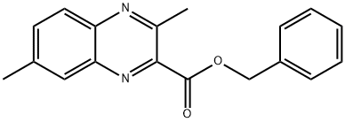 3,7-Dimethyl-quinoxaline-2-carboxylic acid benzyl ester Struktur