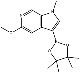 5-methoxy-1-methyl-3-(4,4,5,5-tetramethyl-1,3,2-dioxaborolan-2-yl)-1H-pyrrolo[2,3-c]pyridine Structure