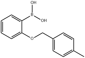 2-(4-甲基苄氧基)苯硼酸 结构式