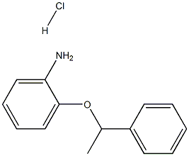 2-(1-phenylethoxy)aniline hydrochloride Structure