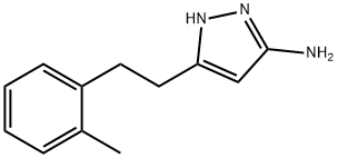 3-[2-(2-methylphenyl)ethyl]-1H-pyrazol-5-amine Structure