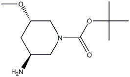 tert-butyl (3S,5S)-3-amino-5-methoxypiperidine-1-carboxylate, 1312810-23-3, 结构式