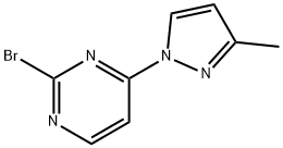 2-Bromo-4-(3-methyl-1H-pyrazol-1-yl)pyrimidine,1314354-62-5,结构式