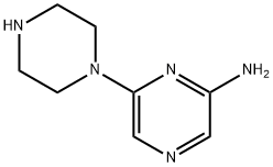 2-Amino-6-(piperazin-1-yl)pyrazine 结构式